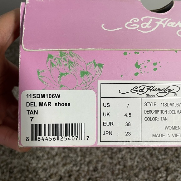 Vintage Ed Hardy Tan & Orange Boat Shoes. Size 7. - Picture 11 of 11